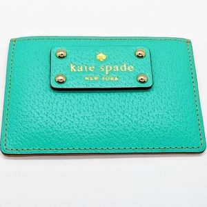 kate spade Wellesley Graham Teal Card Case Wallet